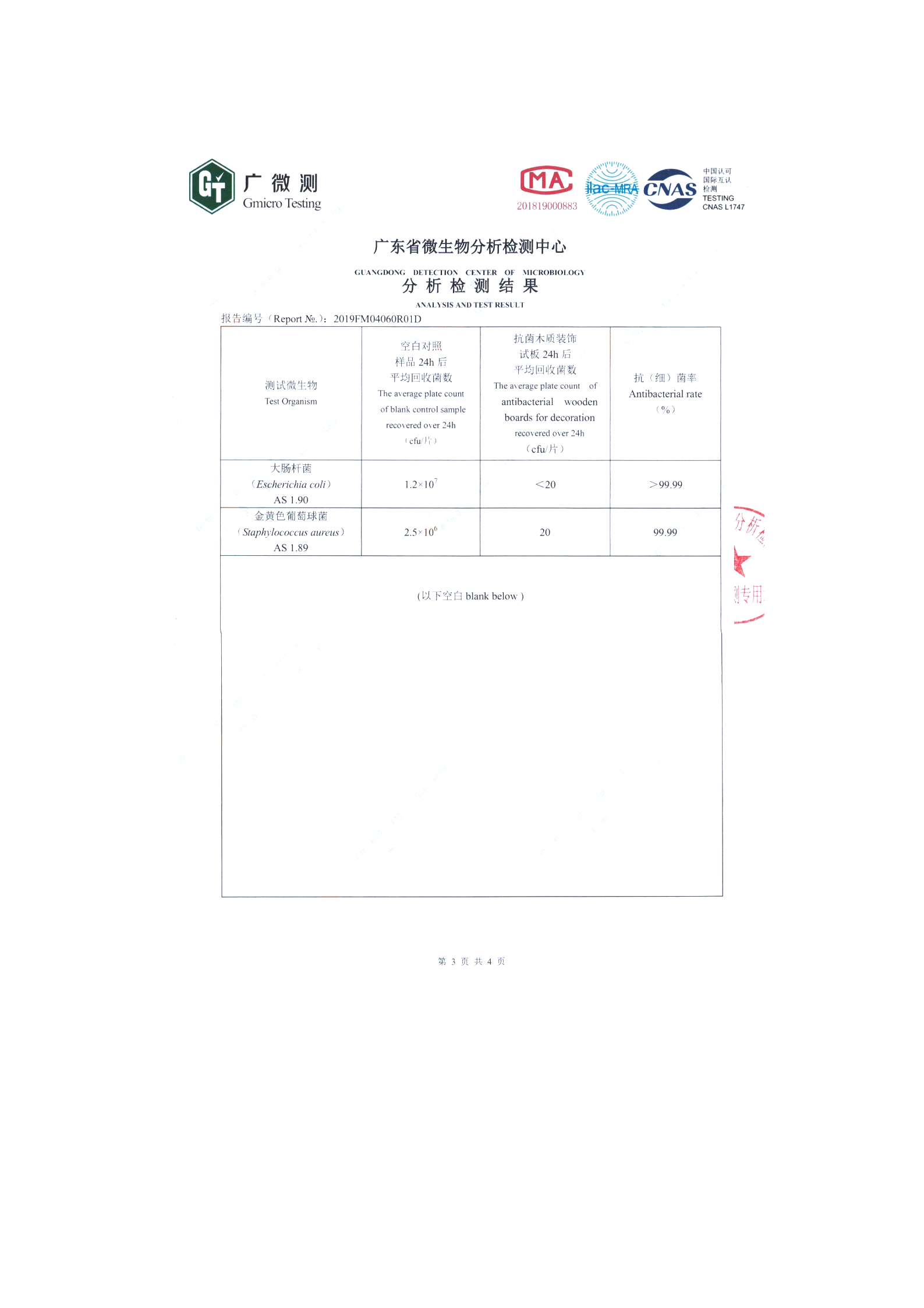 抗菌检测报告